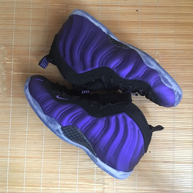 purple nike foams