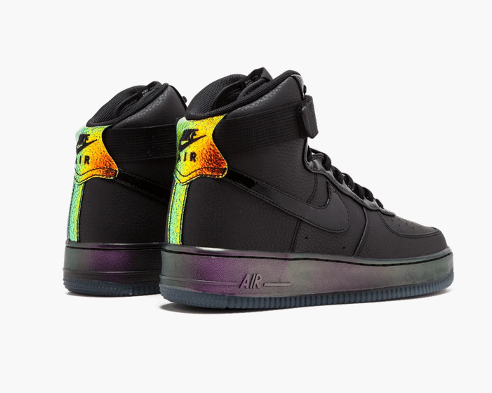 purple and black air force 1 high top