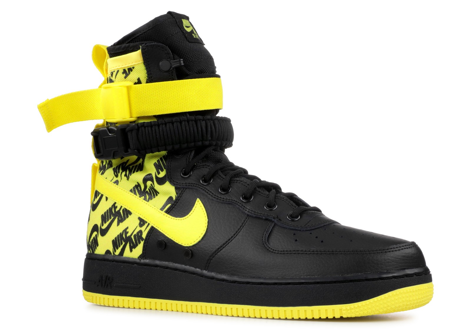 Nike Air Force 1 High SF Black Dynamic Yellow AR1955-001 - Febbuy