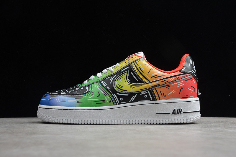 2020 Nike Air Force 1'07 Low Para Noise Rainbow Running Shoes AQ4211 ...