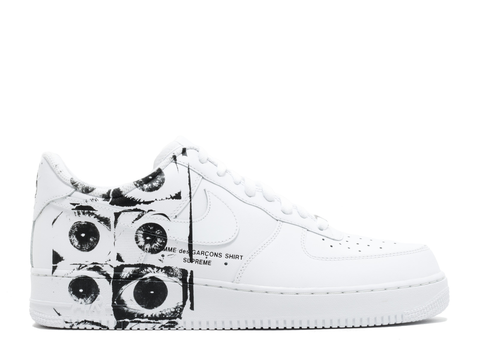cdg air force 1 white