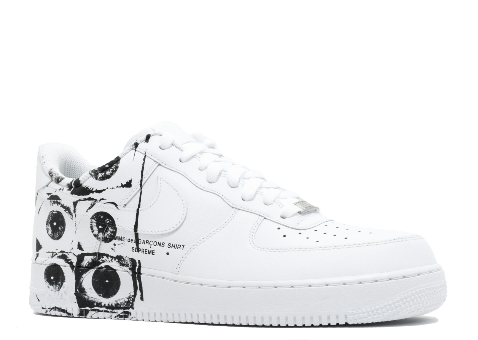 Air Force 1&#39;07 Supreme CDG White Black 923044-100 - Febbuy