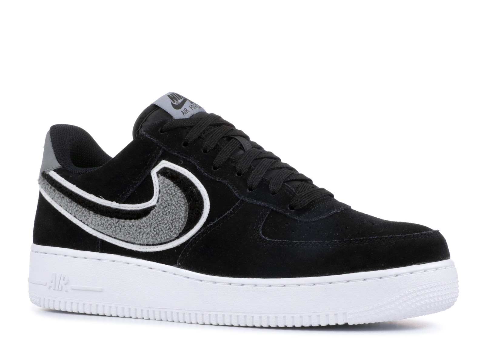Air Force 1'07 Lv8 Chenille Swoosh Black Grey 823511-014 - Febbuy