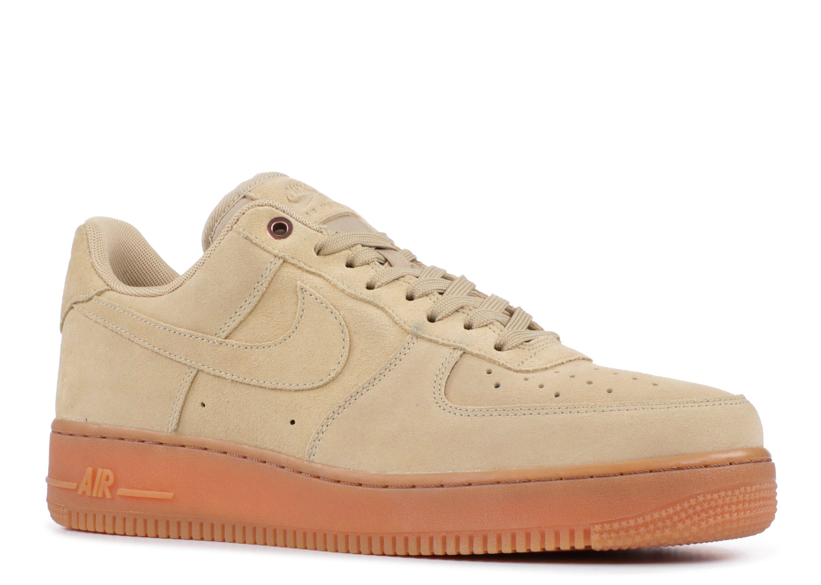 nike air force 1 mustard suede trainers with gum sole