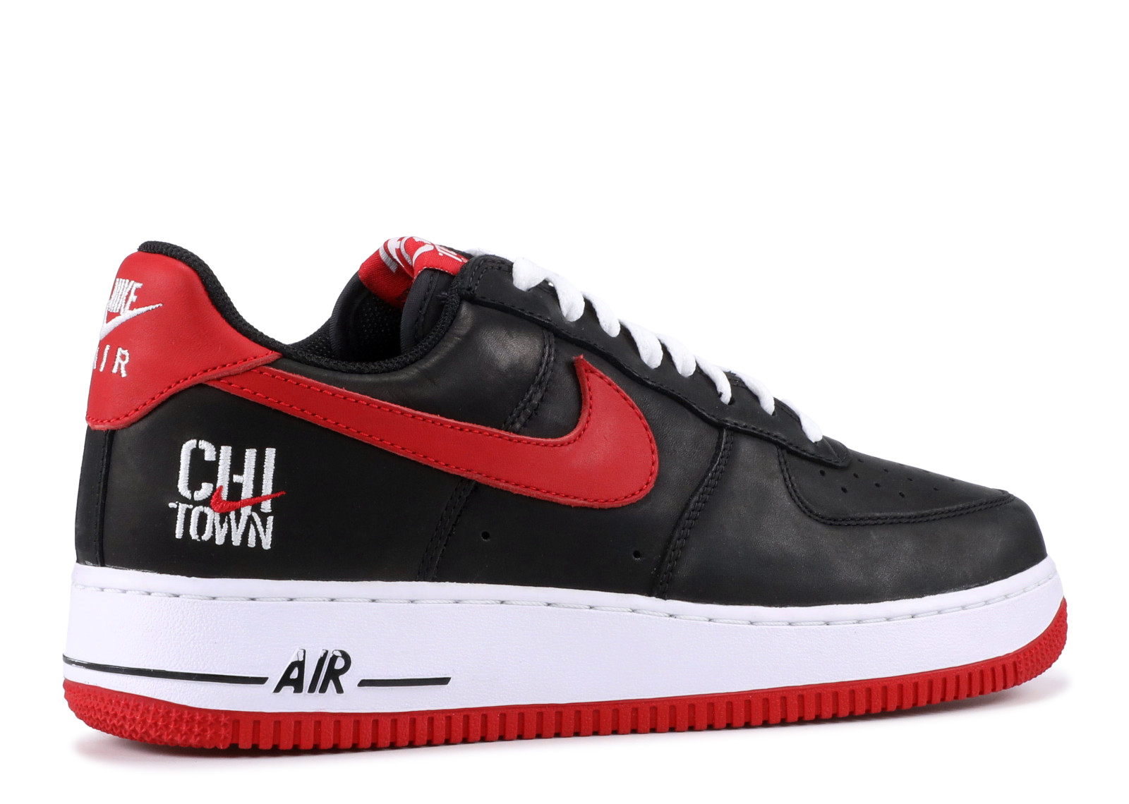 Air Force 1 Low Chitown White Black Varsity Red 845053
