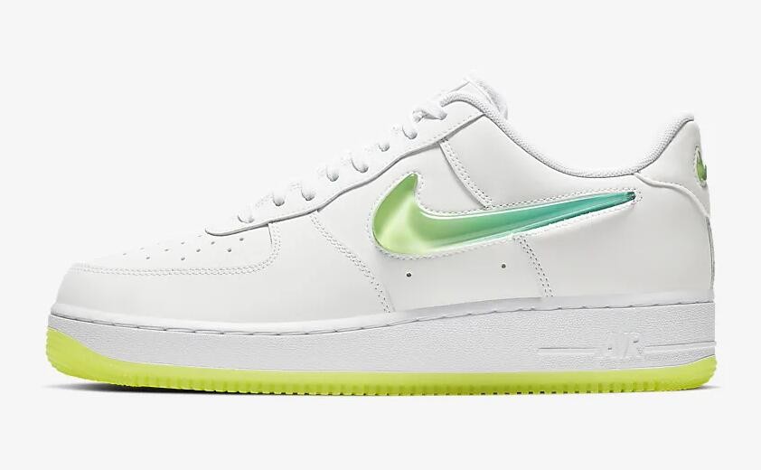 nike air force 1 low white hyper jade volt