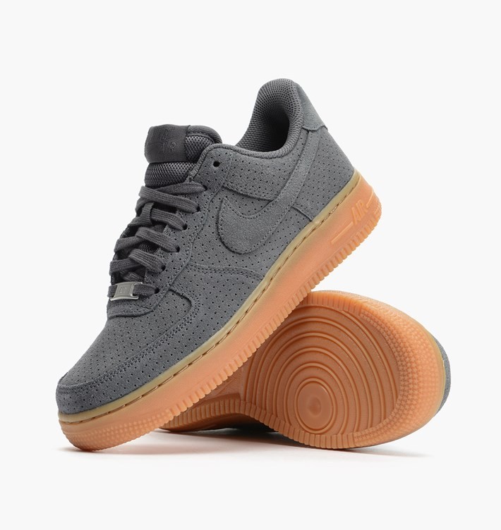 Nike Air Force 1 '07 Suede Midnight Dark Grey Gum 749263-001 - Febbuy