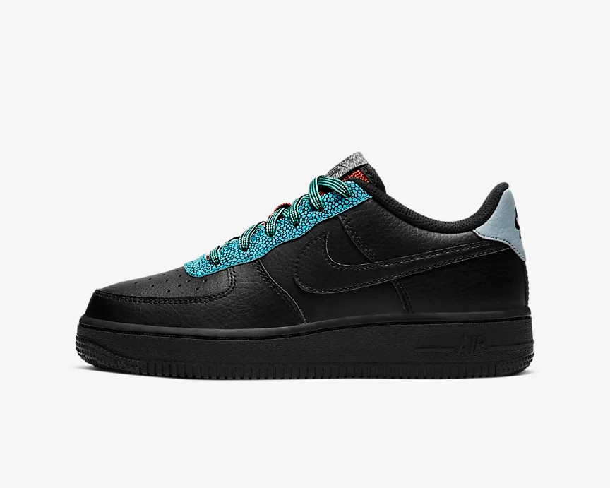 Nike Air Force 1 LV8 4 GS Black Obsidian Mist CN5715-001 - Febbuy