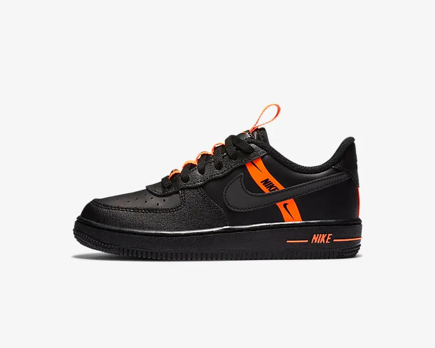 black and orange air force 1 size 6
