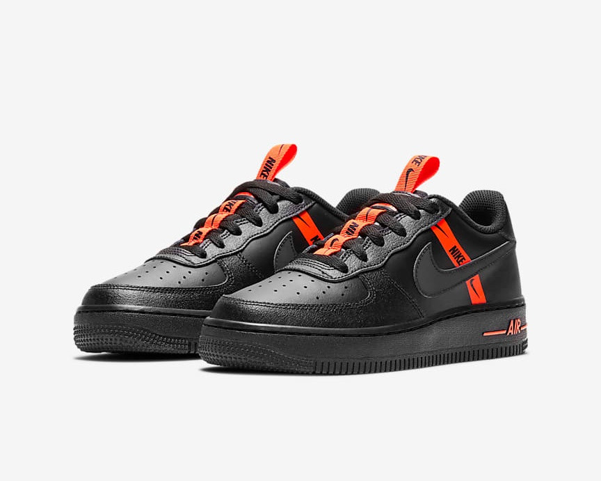 Nike Air Force 1 LV8 KSA GS Worldwide Pack Black Total Orange CT4683 ...