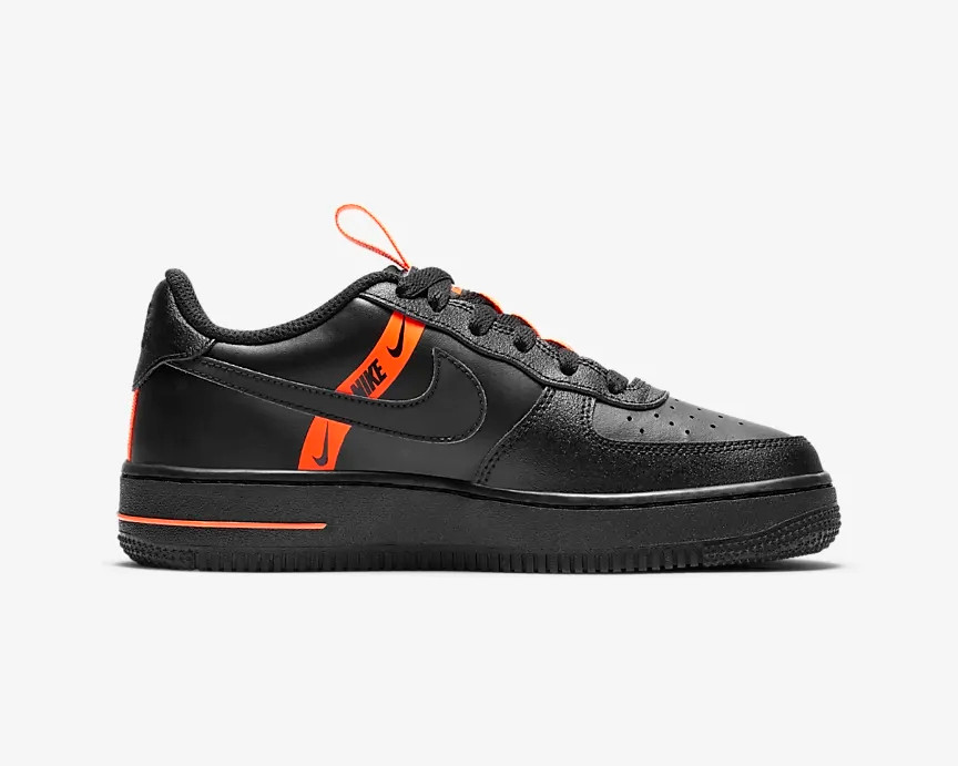 Nike Air Force 1 LV8 KSA GS Worldwide Pack Black Total Orange CT4683-001 - Febbuy