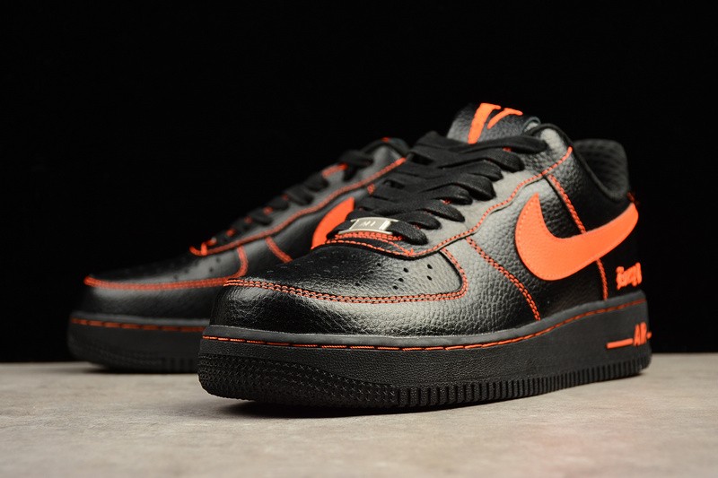 Nike Air Force 1 Low Black Orange Footwear 815771-991 - Febbuy