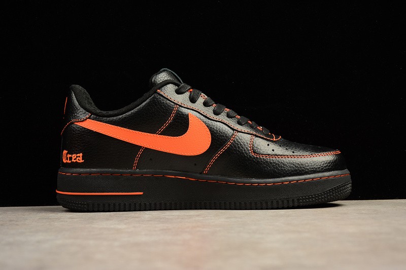 orange and black air force 1 high top