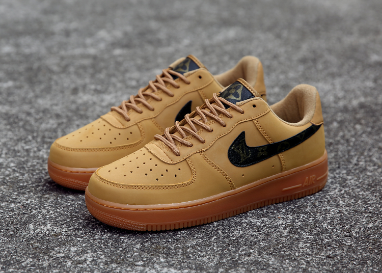 black and brown air force ones