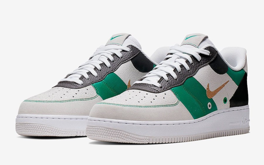 nike air force grey and green