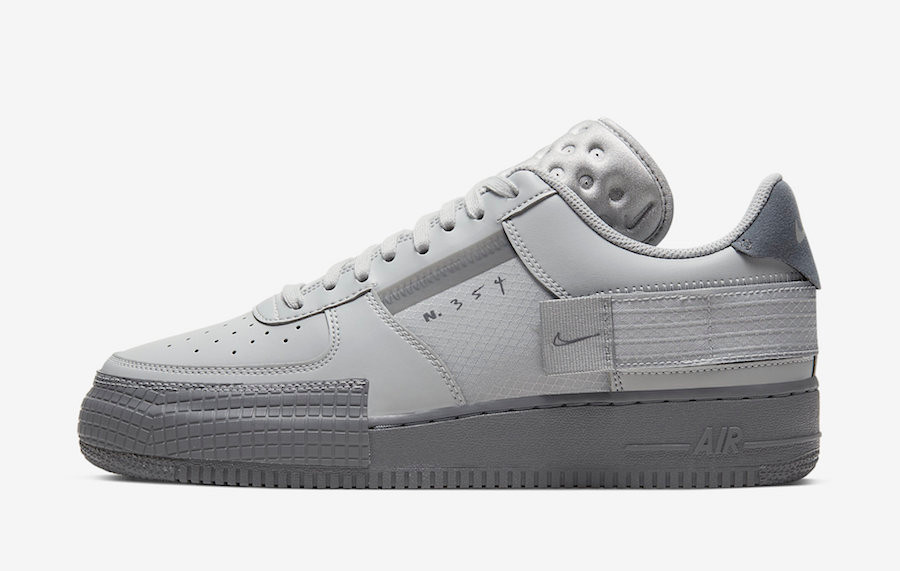 Nike Air Force 1 Low Type Grey Fog Cool Grey Shoes CT2584-001 - Febbuy