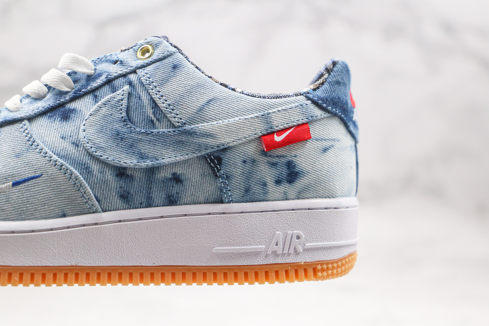 air force 1 acid wash denim