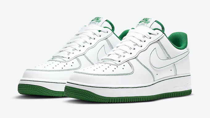 nike green and white shoes