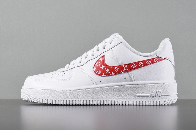 white air force 1 with red bottom
