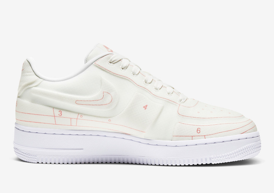 nike air force 1 summit white university red