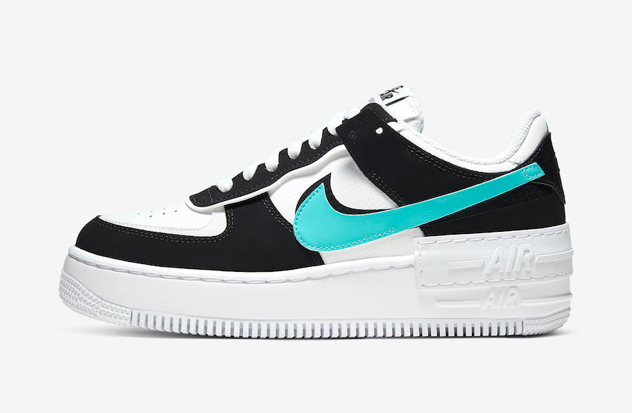 Nike Wmns Air Force 1 Shadow Aurora White Black Blue CZ7929-100 - Febbuy