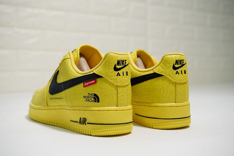 nike air force 1 supreme north face yellow