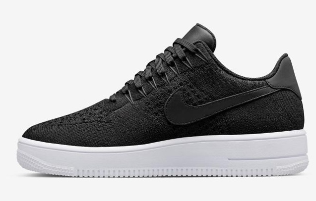 af1 flyknit low black