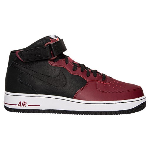 Nike Air Force 1 Mid '07 Black Team Red White 315123-032 - Febbuy