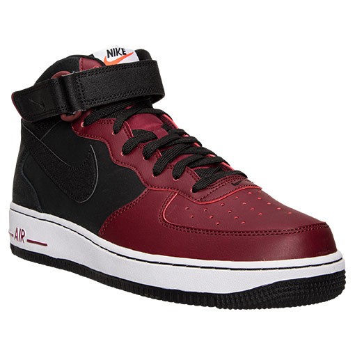 Nike Air Force 1 Mid '07 Black Team Red White 315123-032 - Febbuy