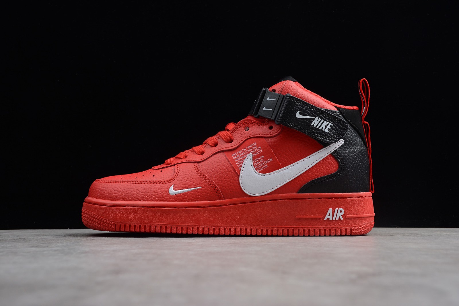 Nike Air Force 1 Mid 07 LV8 University Red White Black 804609-605 - Febbuy