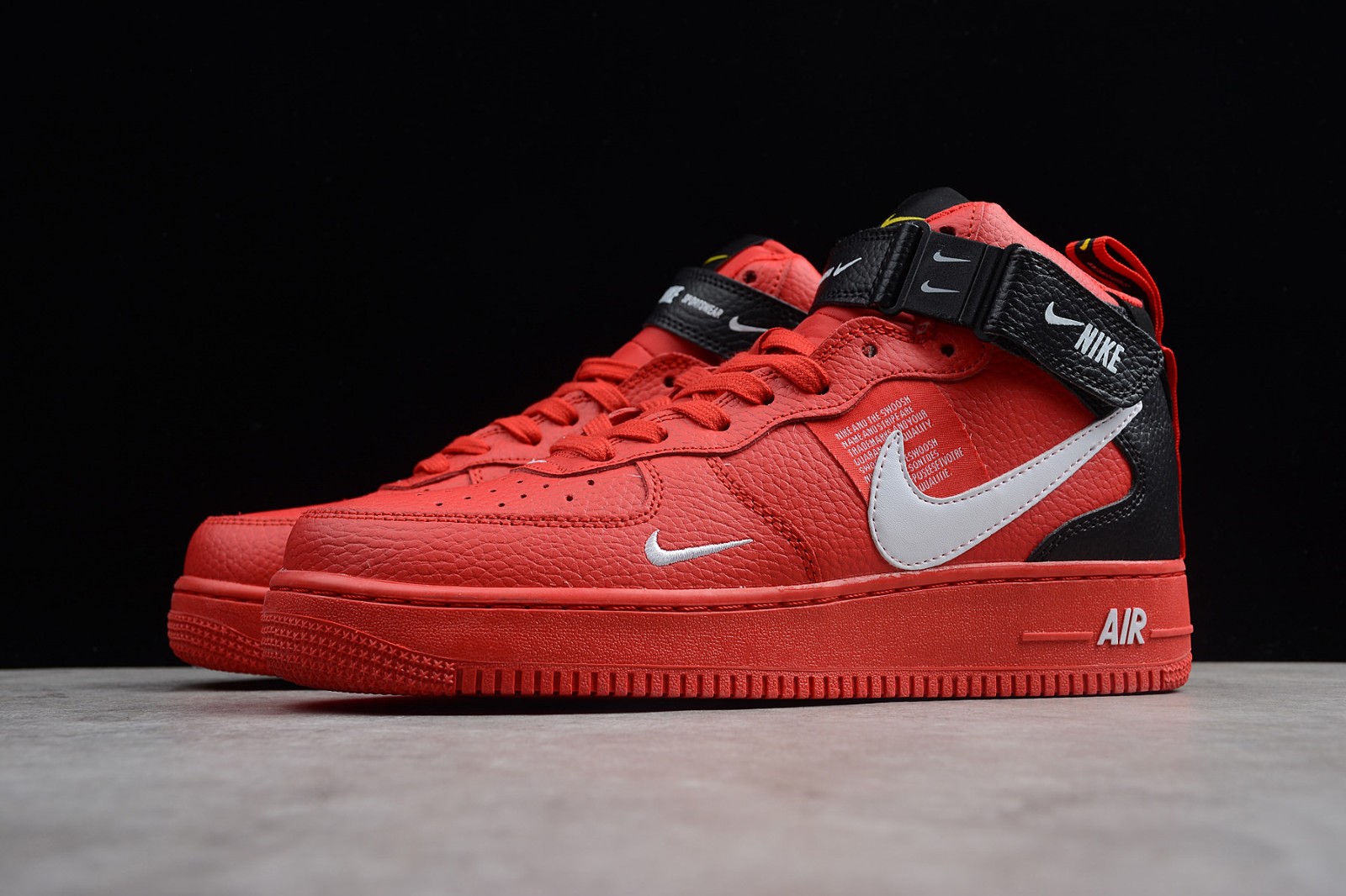 Nike Air Force 1 Mid 07 LV8 University Red White Black 804609-605 - Febbuy