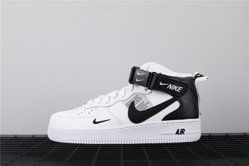 Nike Air Force 1 Mid 07 LV8 Utility White Black 804609-103 - Febbuy