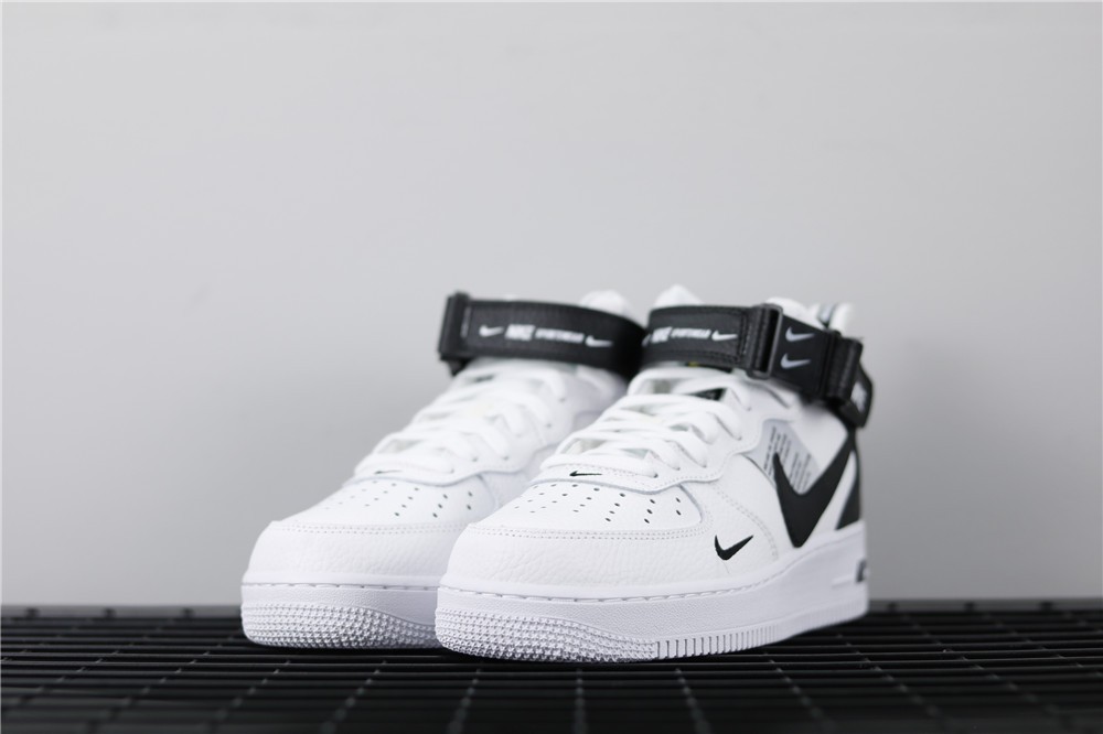 Nike Air Force 1 Mid 07 LV8 Utility White Black 804609-103 - Febbuy