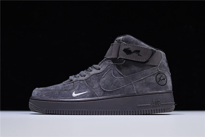 nike air force 1 mid grey men's basketball shoe