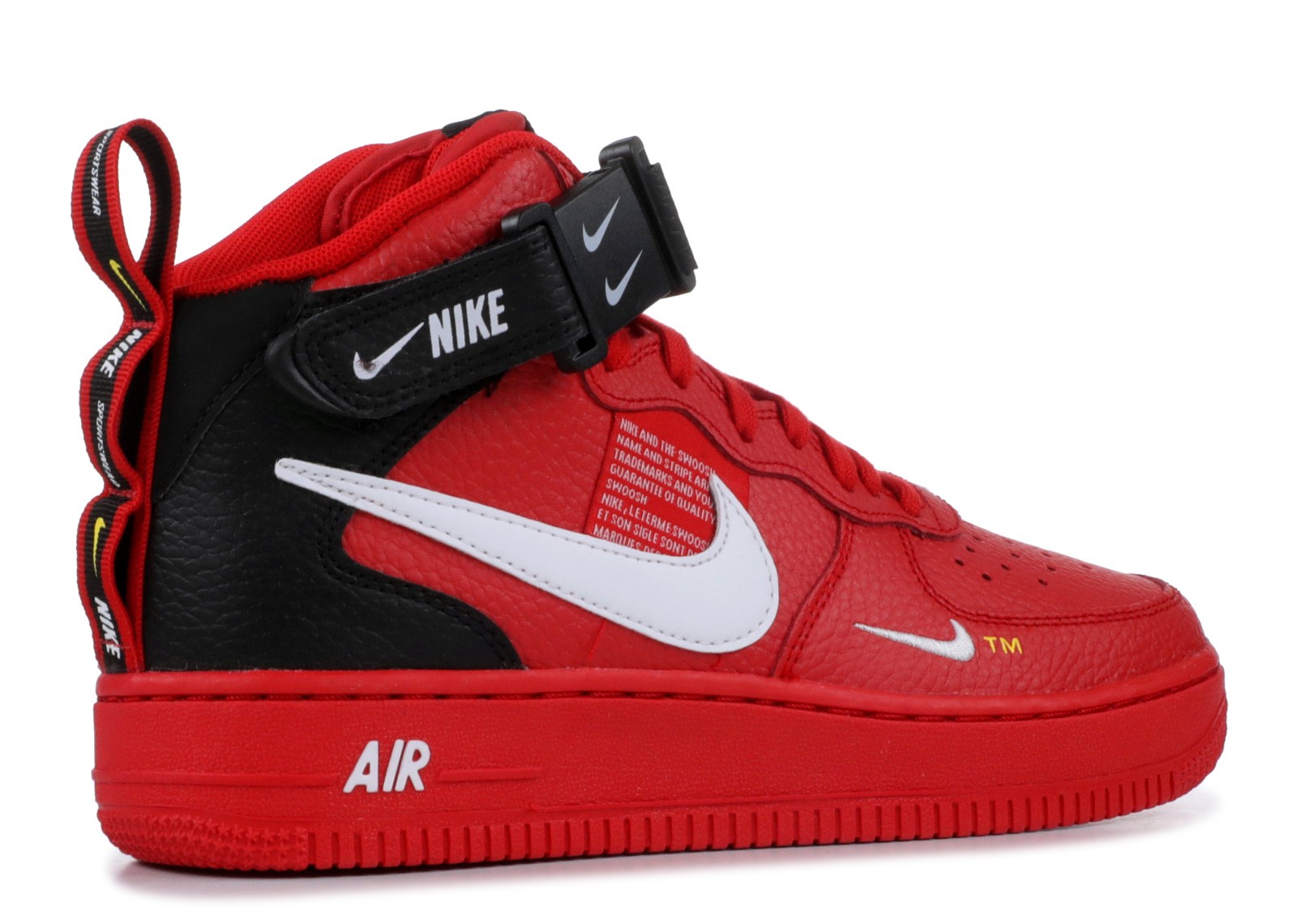 Nike Air Force 1 Mid Utility LV8 University Red Black AV3803-600 - Febbuy