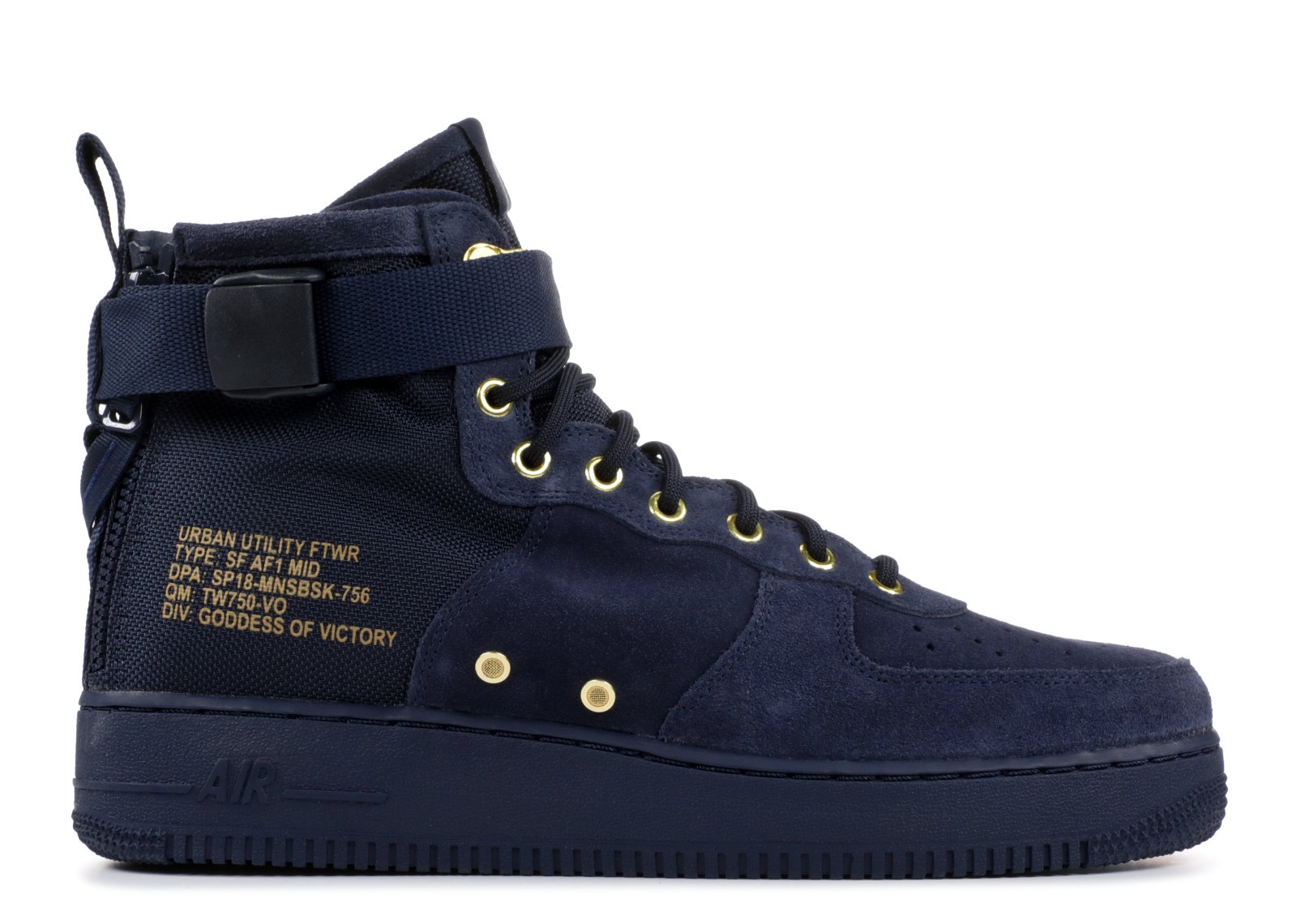 Nike Air Force 1 Sf Af1 Mid Black Obsidian 917753-400 - Febbuy