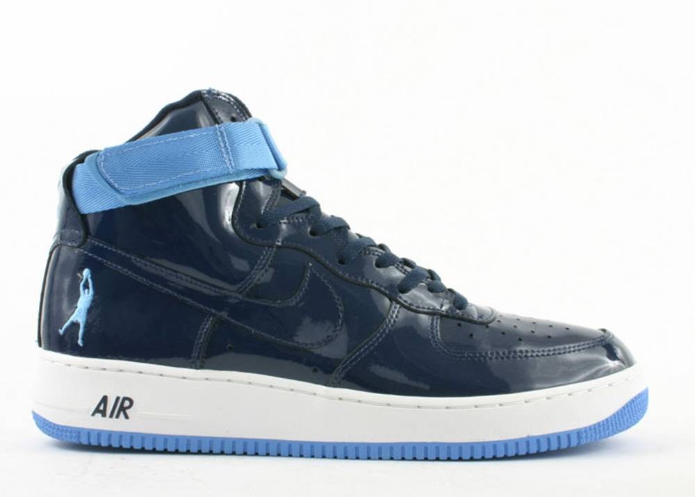 air force 1 navy blue and white