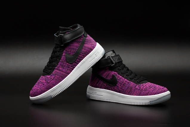 Wmns Nike AF1 Flyknit Air Force 1 Crimson Red Women Casual Shoes 818018-800 - Febbuy