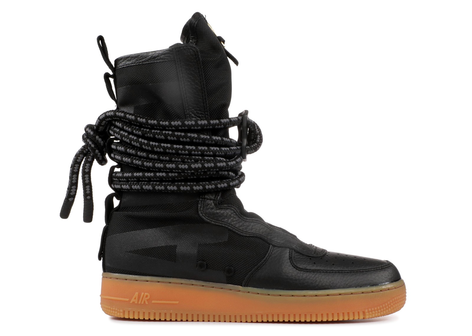 Nike Air Force 1 Sf Af1 High Med Black Gum Brown AA1128-001 - Febbuy