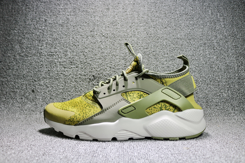 nike huarache green and yellow