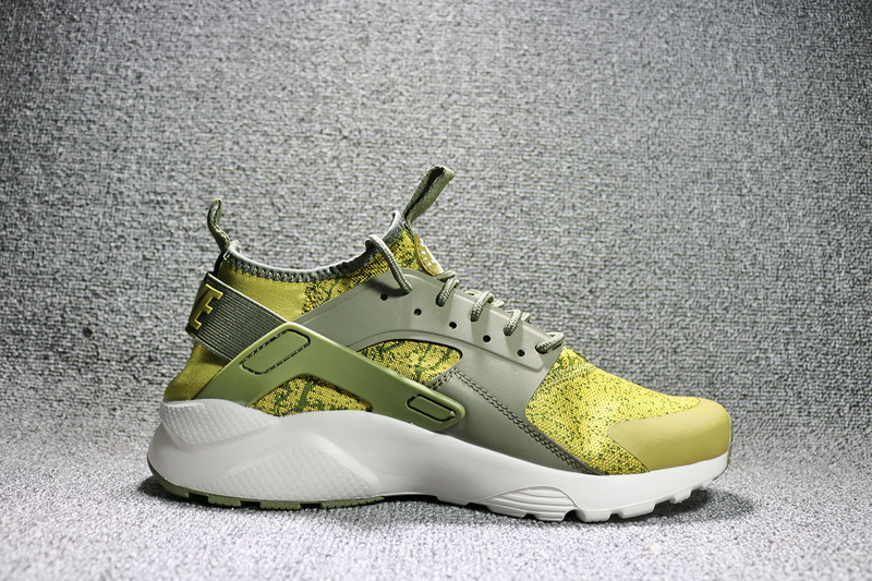 nike huarache green and yellow