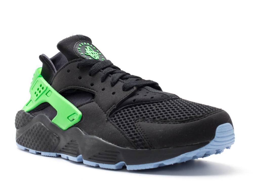 lime green and black huaraches