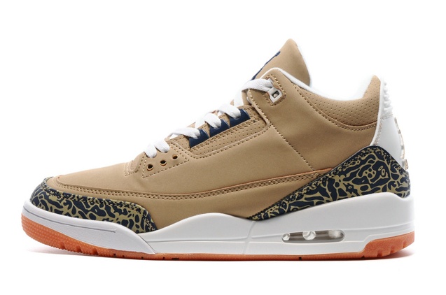 Nike Air Jordan III 3 Retro Bronze Brown Black White Orange Men Basketball Shoes 136064-160 - Febbuy