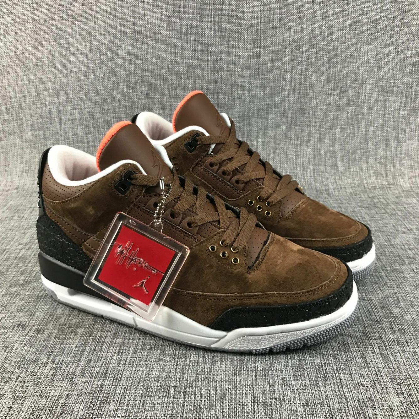 Nike Air Jordan III 3 Retro Men Basketball Shoes Deep Brown Black - Febbuy