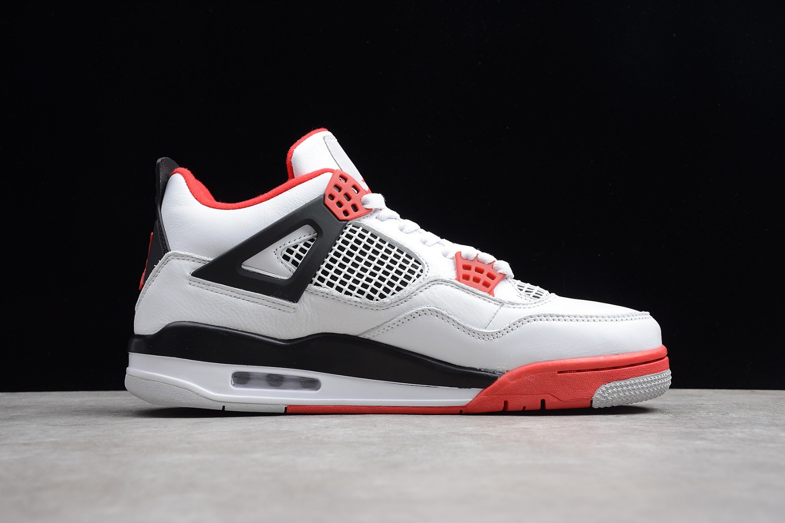 white red and black jordan 4