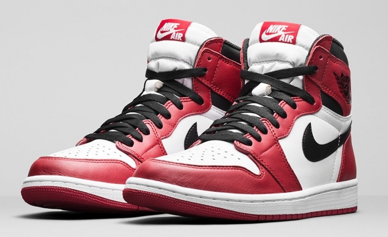 jordan retro 1 high og red white black