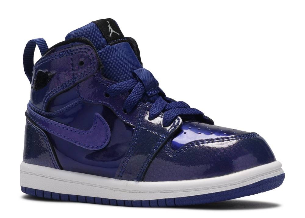 blue and black glossy jordan 1