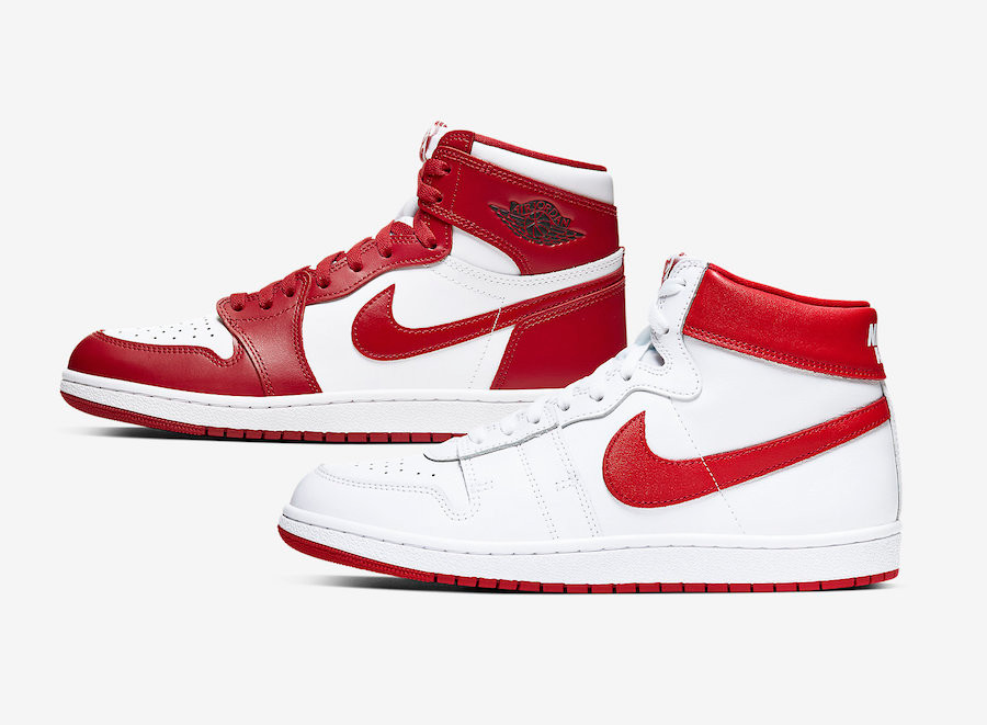 jordan retro 1 white and red