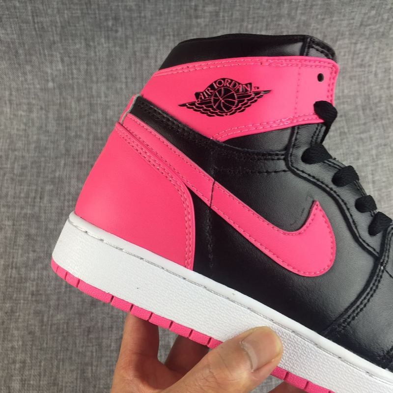 Nike Air Jordan 1 Retro black pink women basketball shoes - Febbuy