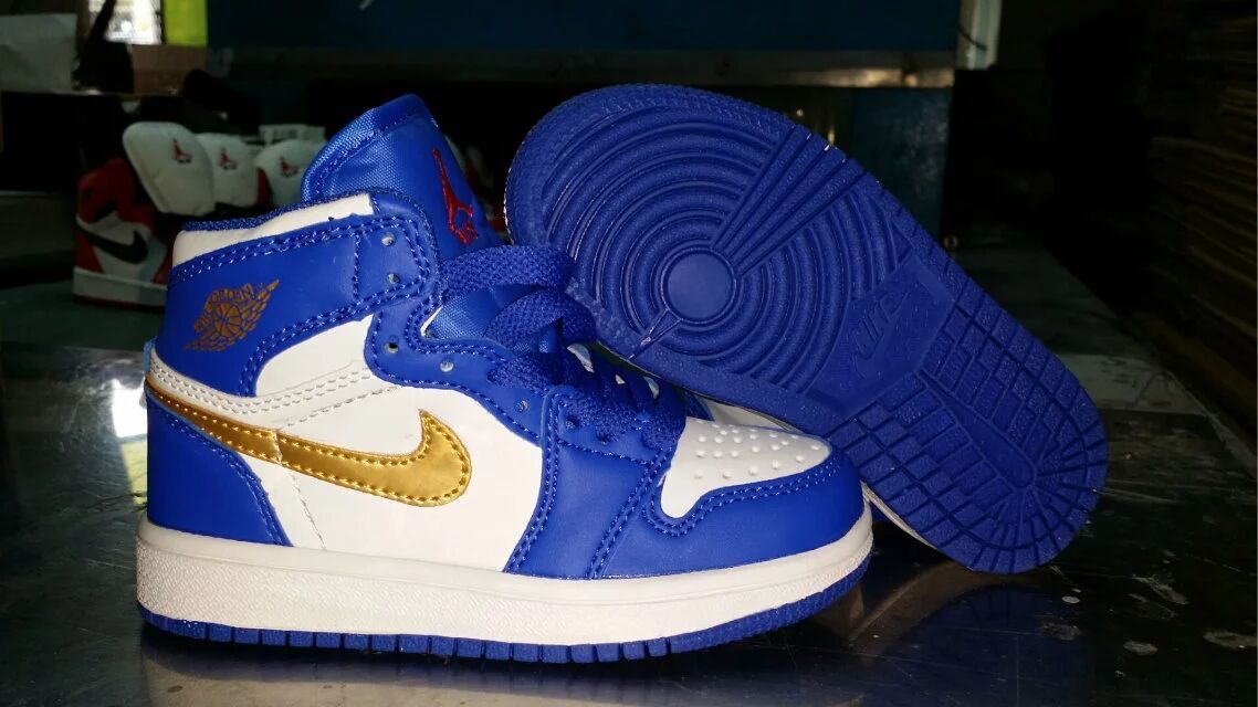 blue and gold basketball shoes